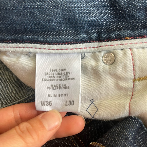 Levi’s Red | slim boot men’s size 36X30 - Picture 5 of 13